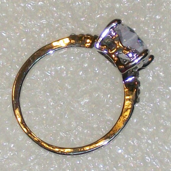 14K White Gold Filled Heart Shaped Ring NEW Sz 8 - Picture 6 of 8